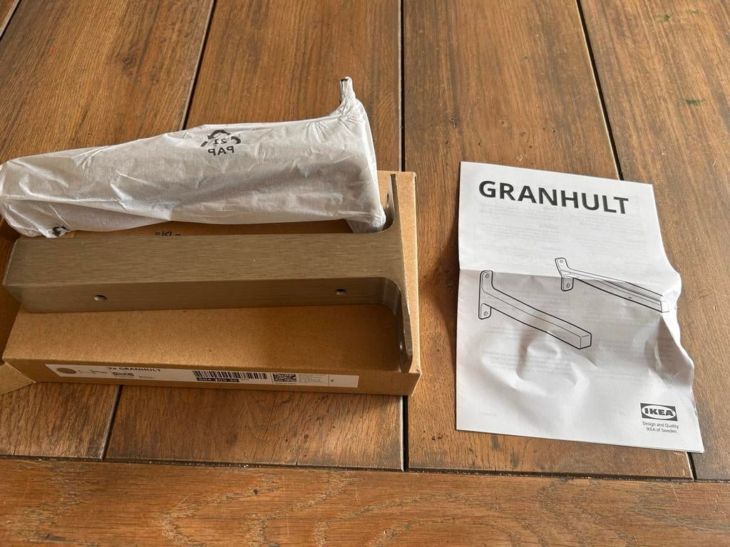Nieuwe IKEA GRANHULT plankdragers, 20 cm, 2 stuks, Ophalen of Verzenden, Nieuw