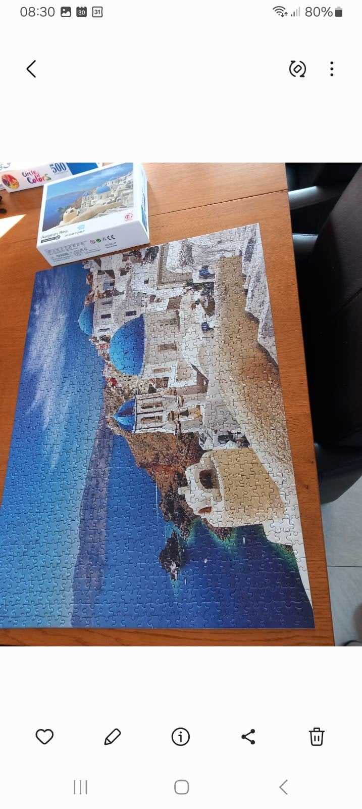 Mooie Aegean Sea legpuzzel - 1000 stukjes, Ophalen, 500 t/m 1500 stukjes, Zo goed als nieuw, Legpuzzel