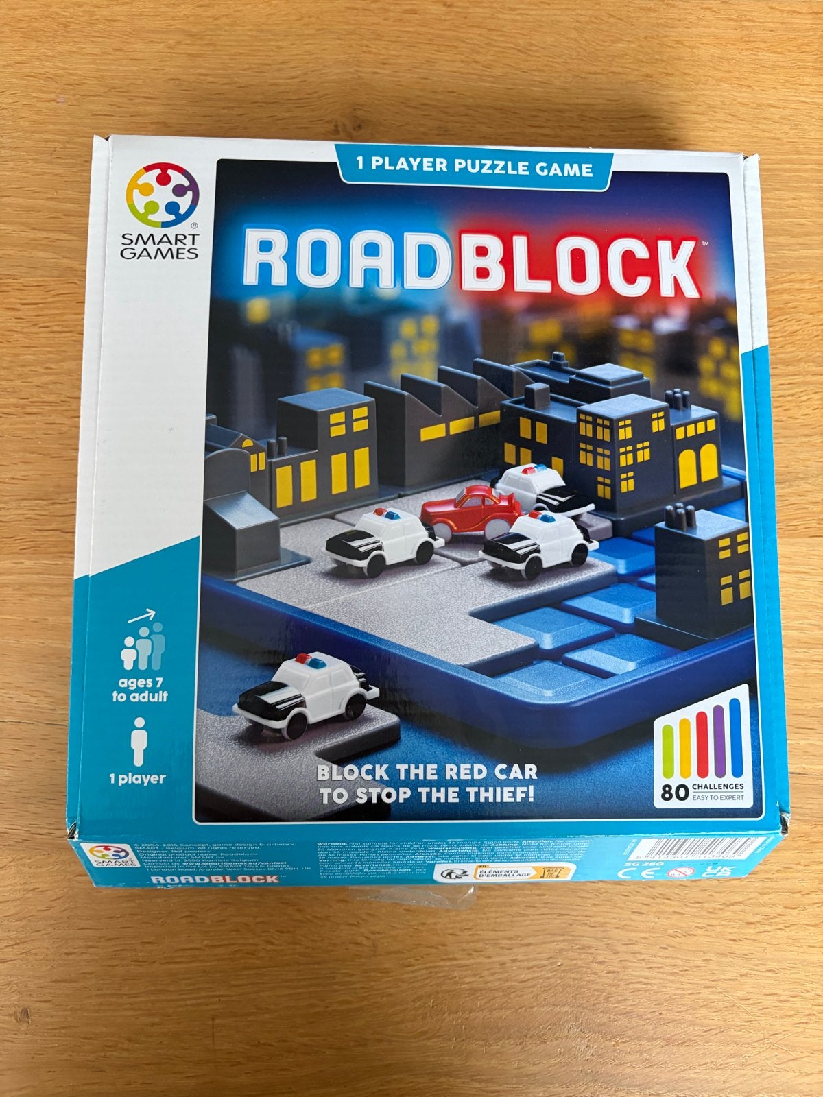 SmartGames Roadblock - 1 speler puzzelspel, Een of twee spelers, Ophalen of Verzenden, Zo goed als nieuw