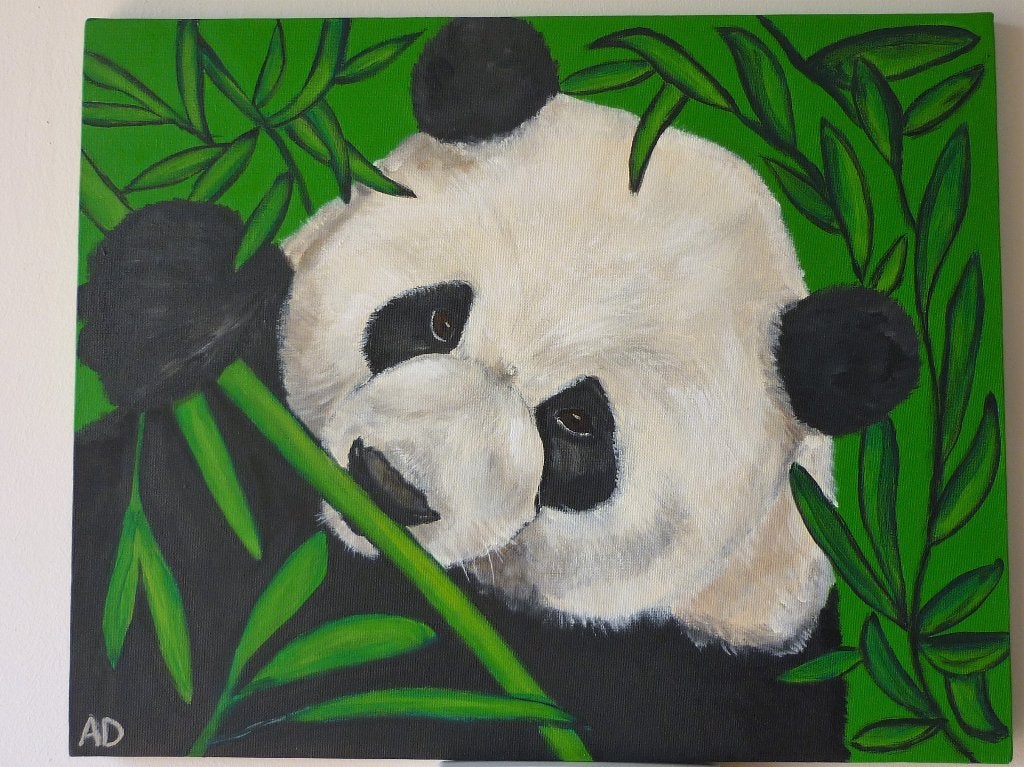 Panda, Acrylverf, Handgeschilderd, Ophalen of Verzenden, Dieren
