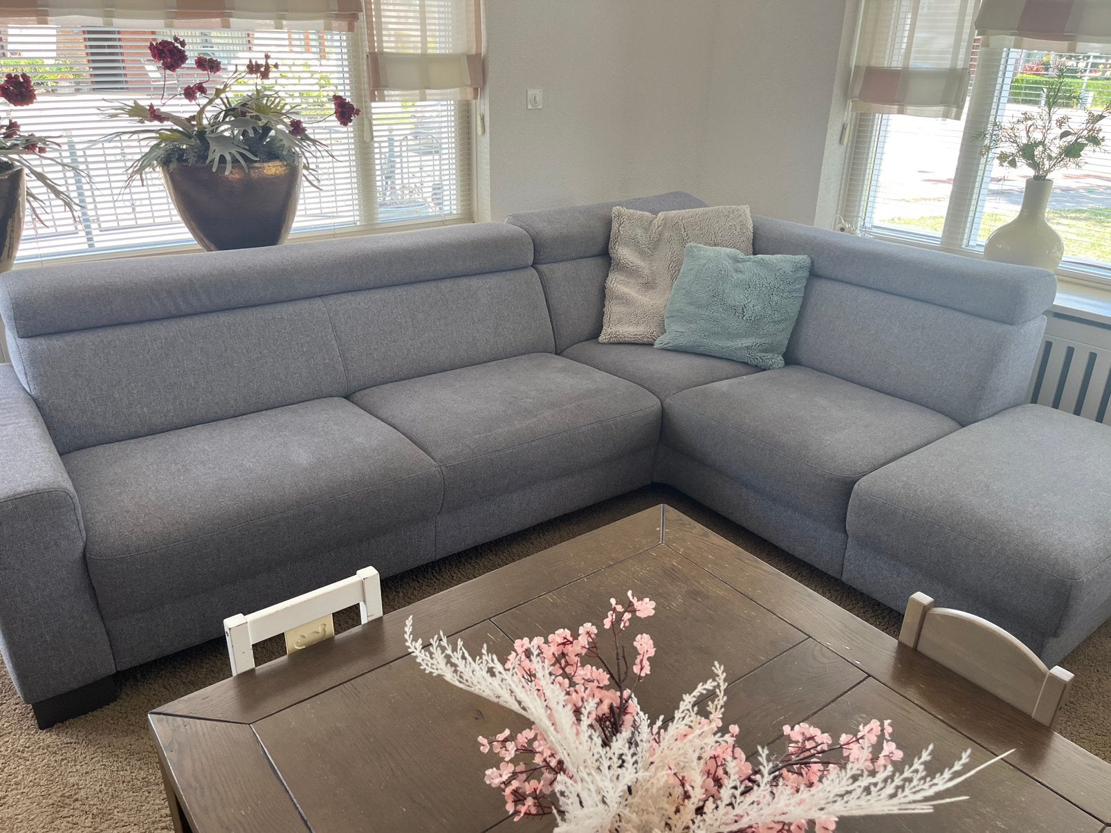 Hoekbank met opbergvak - 270x220 cm, Huis en Inrichting, Ophalen, 250 tot 300 cm, Gebruikt, Hoekbank