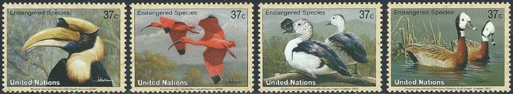 Vogels - VN New York - Mi 925/928 - Postfris, Ophalen of Verzenden, Postfris, Dier of Natuur