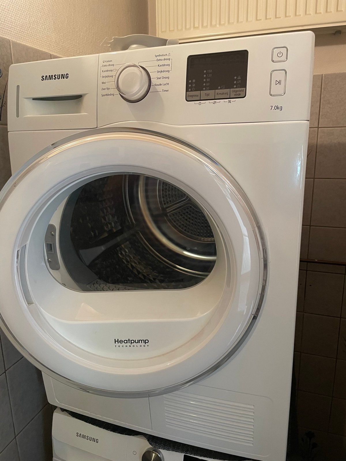 Samsung Warmtepompdroger 7kg - Zo goed als nieuw, Ophalen, 6 tot 8 kg, Zo goed als nieuw, Voorlader