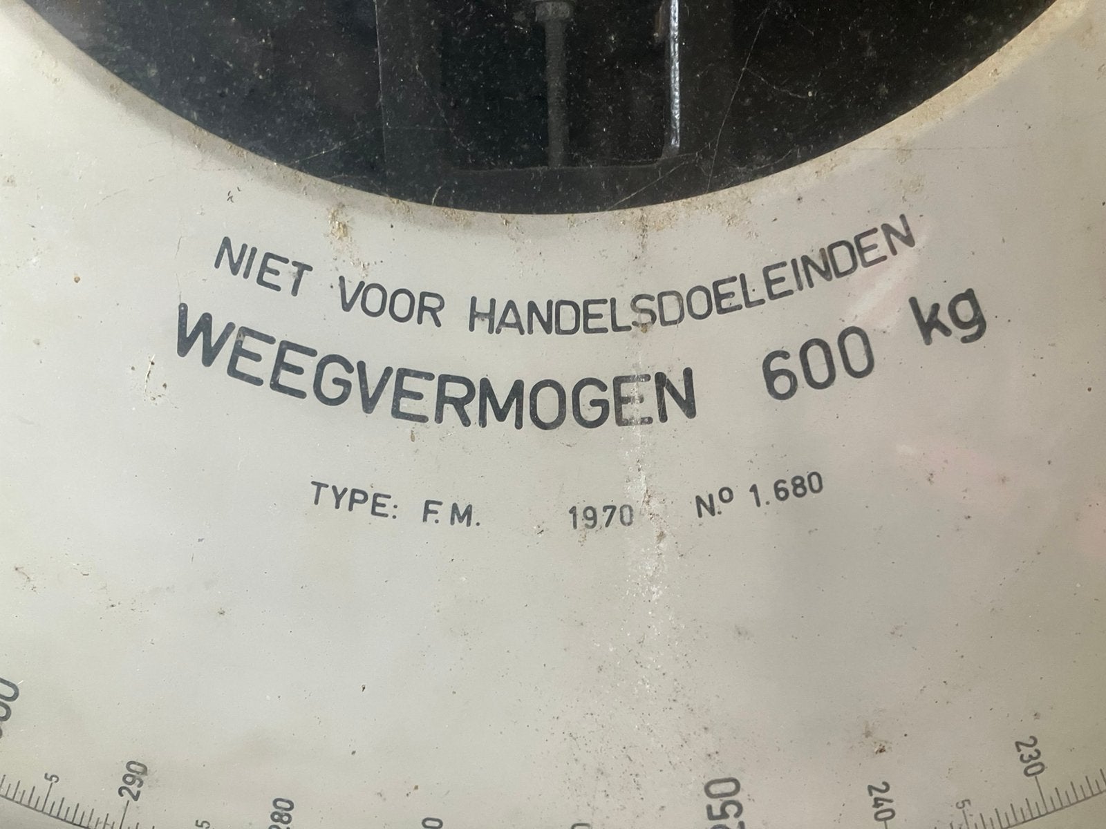 Molenschot weegschaal weegvermogen     600kg, Ophalen of Verzenden, Zo goed als nieuw