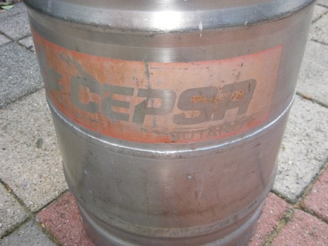 Cepsa gasfles, Ophalen, Gebruikt