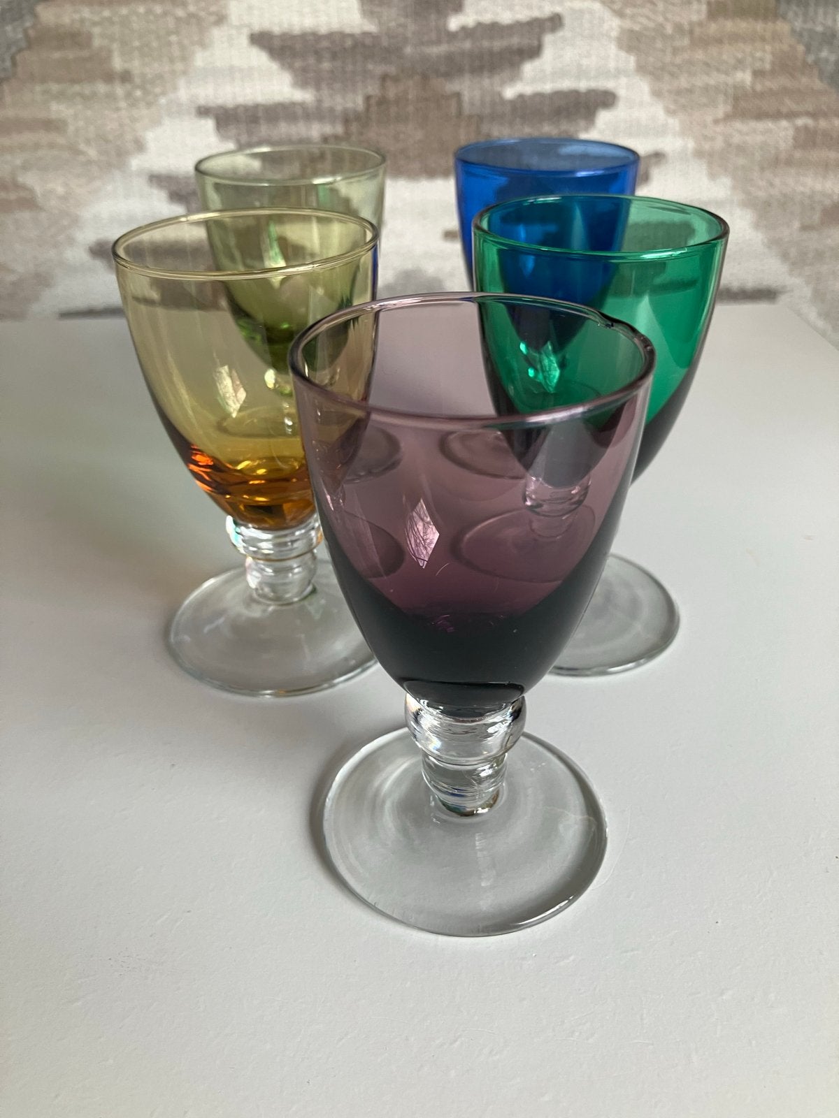 5 vintage borrelglazen Carnaval Max Verboeket Kristalunie, Ophalen of Verzenden