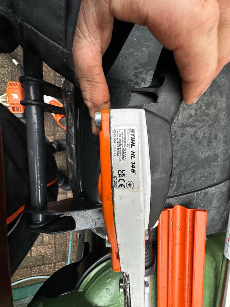 Stihl stokheggenchaar opzetstuk  stihl combimachine verstelb, Ophalen, Zo goed als nieuw, Benzine