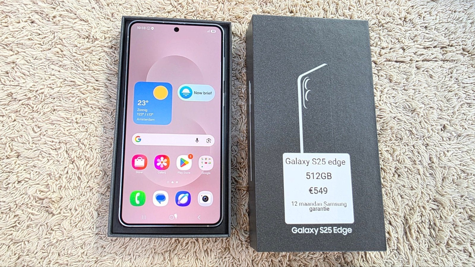 Samsung Galaxy S25 Edge 512GB, Zwart, RJ Smartphone Lelystad, 512 GB, 8223AC