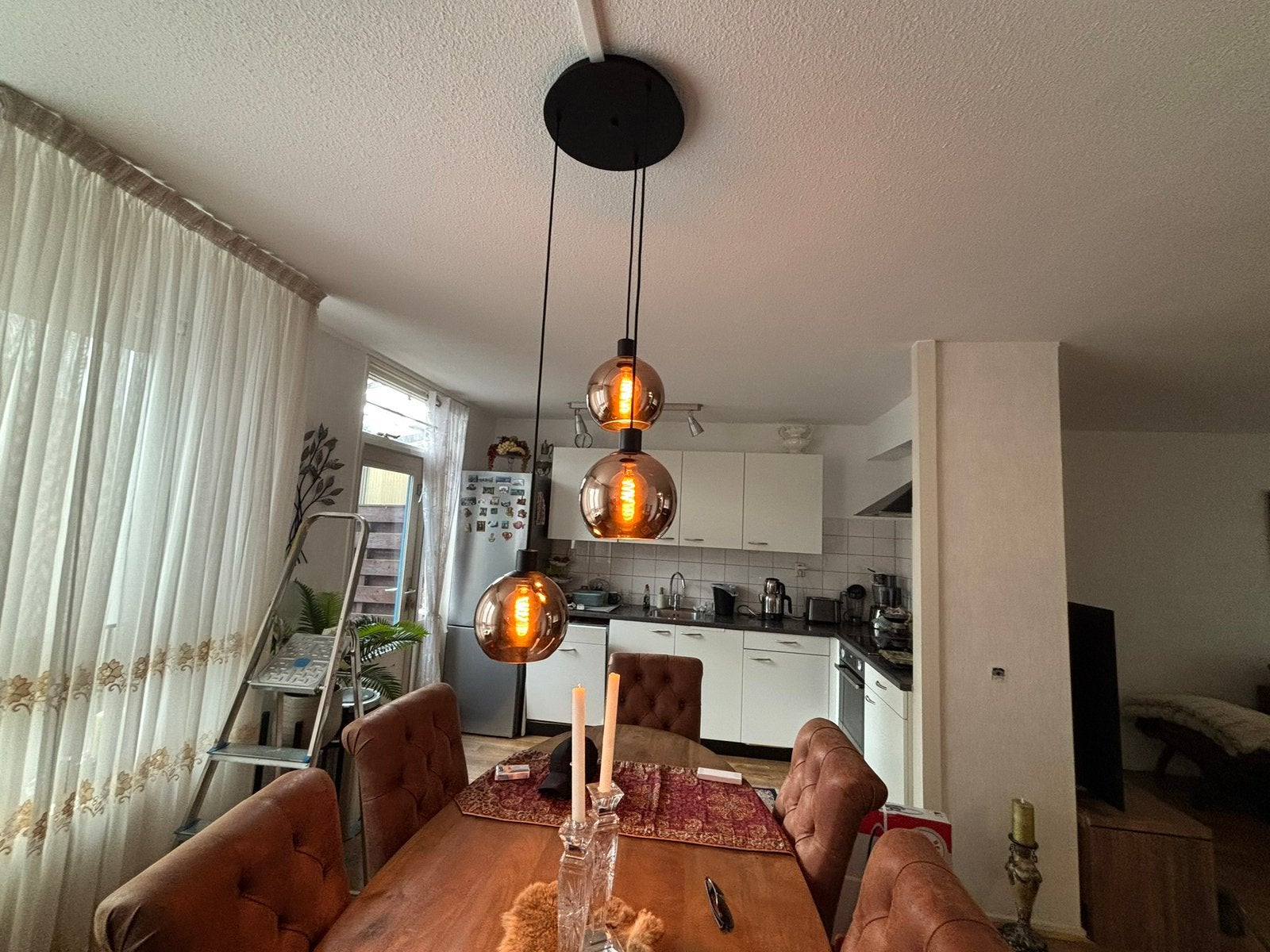 Hang lampen inclusief LED filament lampen, Ophalen, Zo goed als nieuw