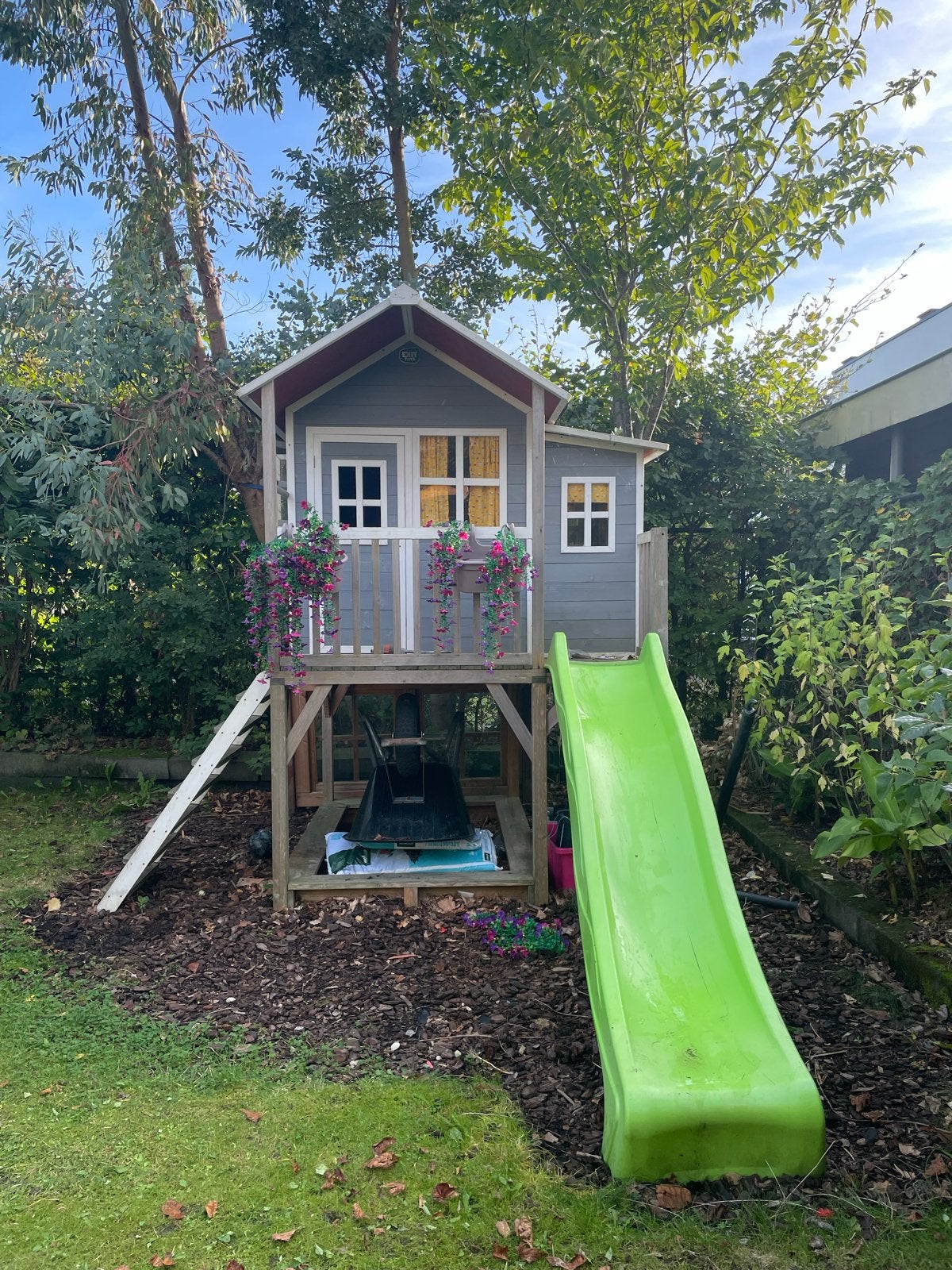 EXIT Toys Speelhuis loft met Glijbaan en Trap, Kinderen en Baby's, Ophalen, Gebruikt, Hout