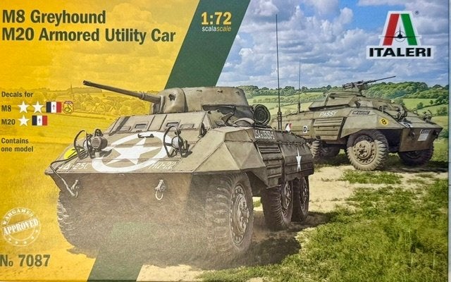Coelianmodels, Italeri 7087, M20/M8 Greyhound, 1/72, € 16,99, Italeri, Nieuw, Ophalen of Verzenden, Tank