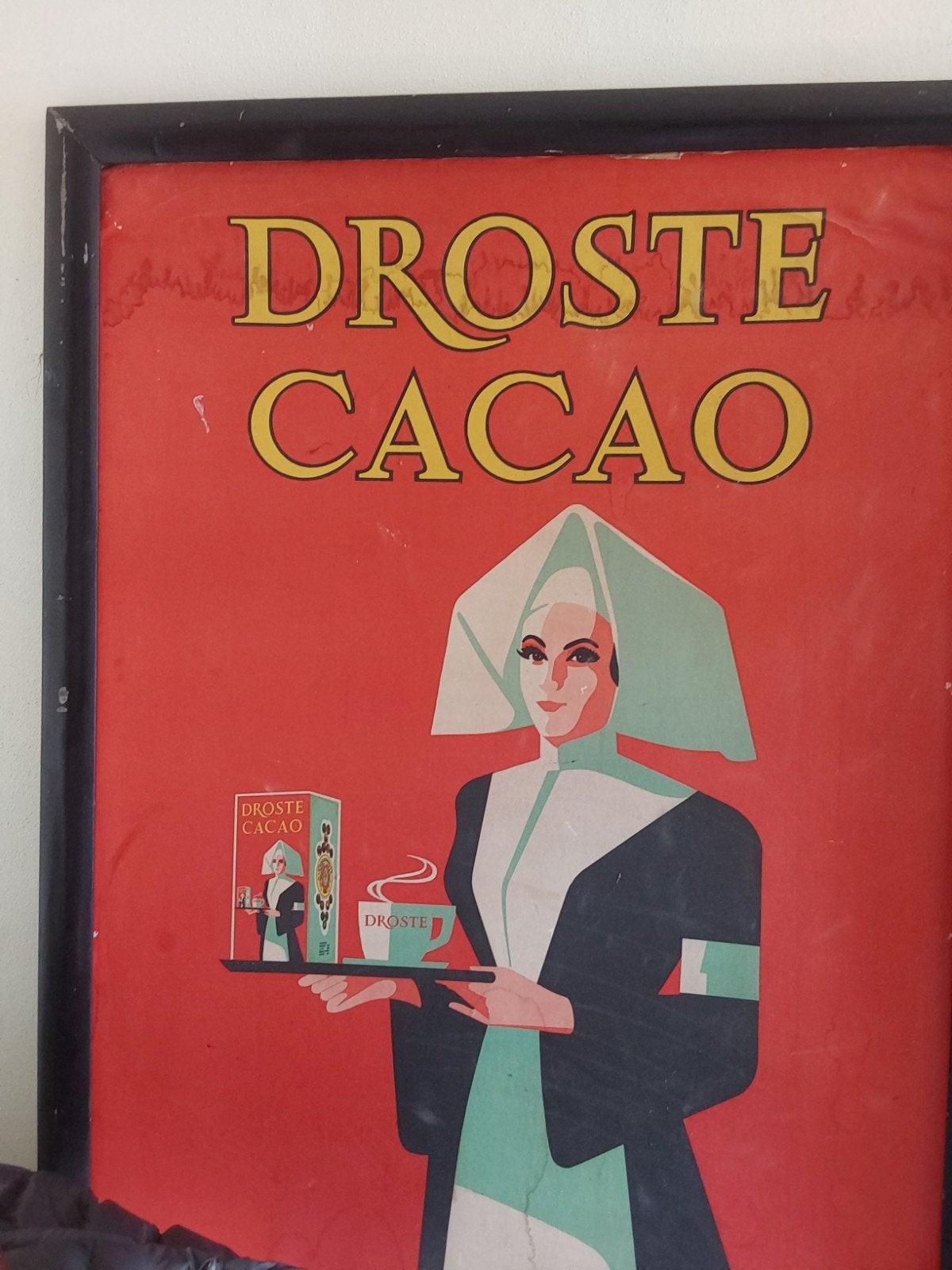 GROOT AFFICHE DROSTE CACAO HAARLEM SPAARNE ORIGINELE STAAT, Ophalen of Verzenden