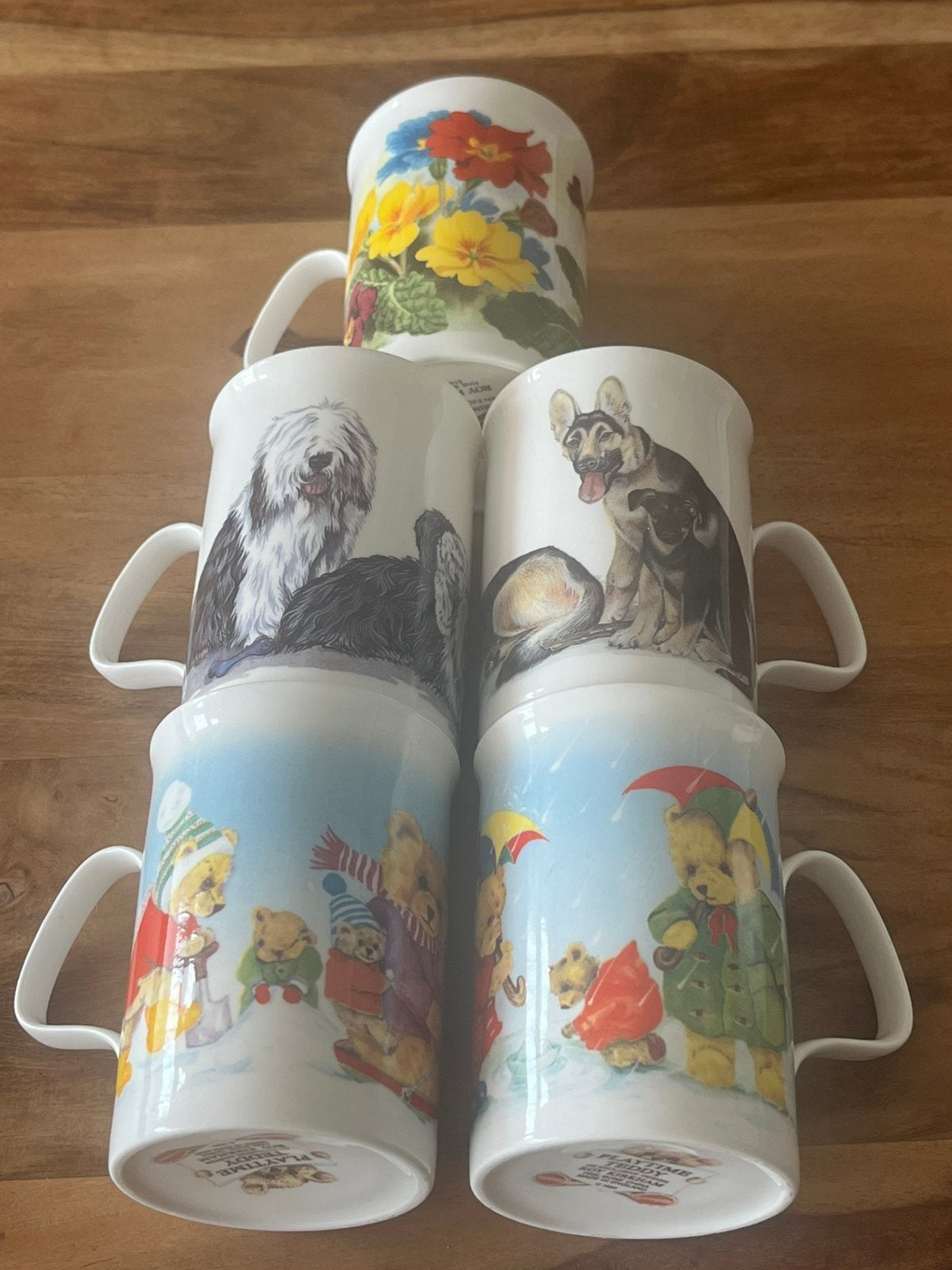 Roy Kirkham England set of 5 cups - Excellent condtion!, Ophalen of Verzenden