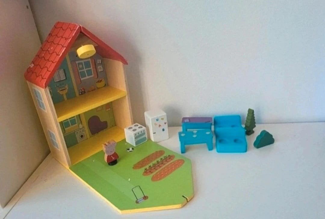 Peppa Pig Houten Speelhuis & Picknickwagen met Accessoires, Ophalen
