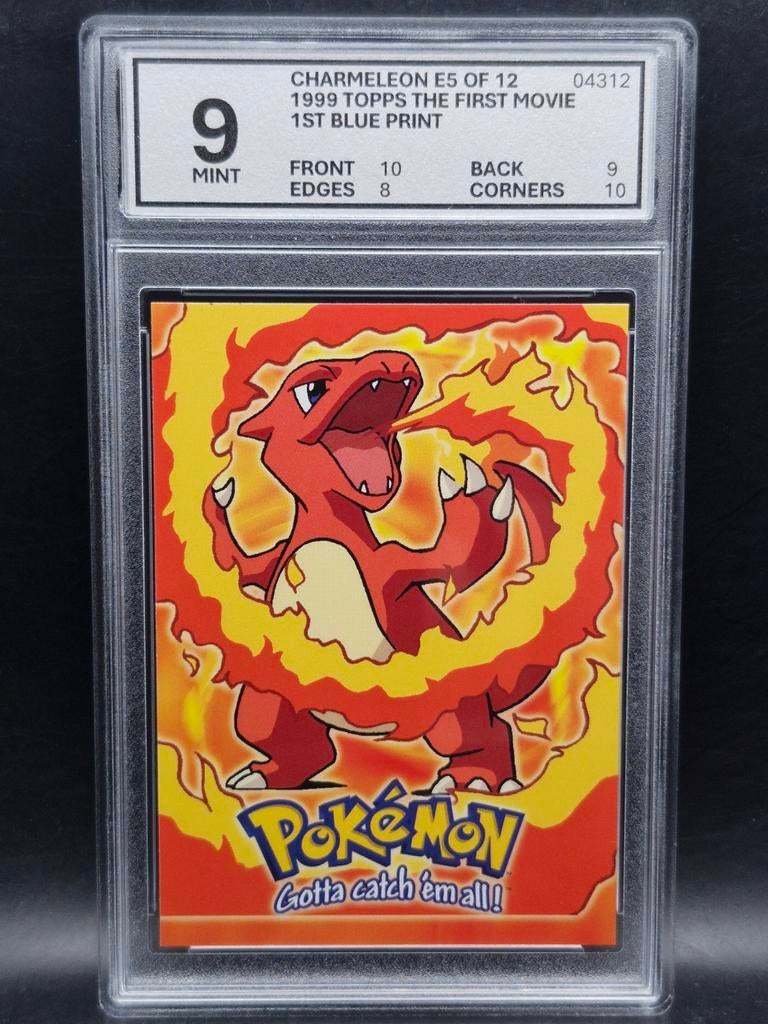 Charmeleon 1999 topps the first movie #e5 woetoe grading 9, Verzenden, Zo goed als nieuw, Losse kaart