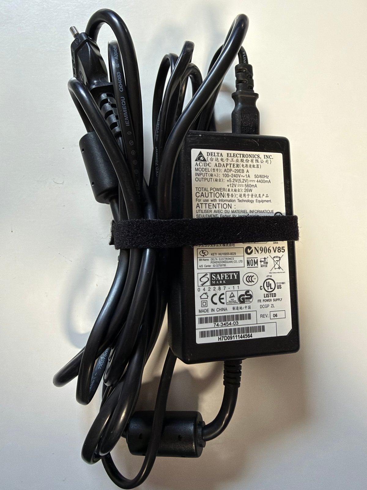 Delta Electronics AC/DC Adapter 26W - Model ADP-29EB A, Ophalen of Verzenden, Gebruikt