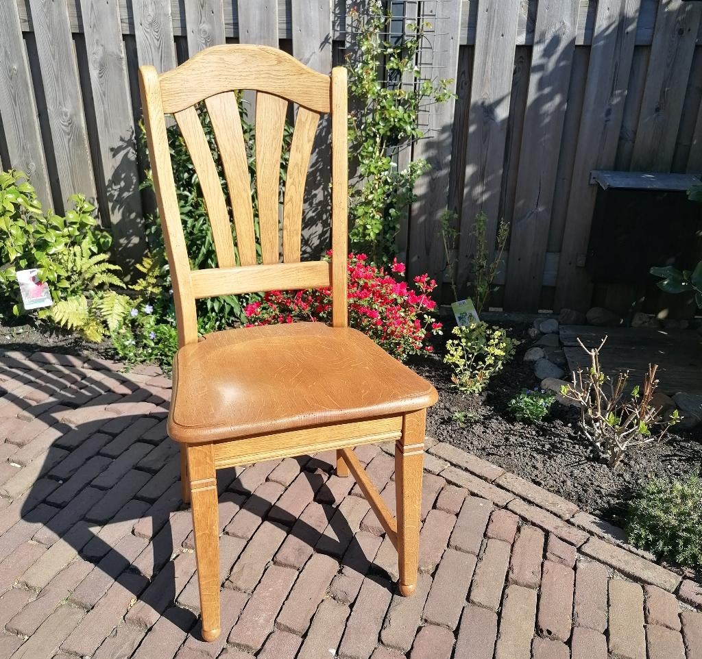 Eikenhouten stoelen, Ophalen, Gebruikt, Bruin, Vier