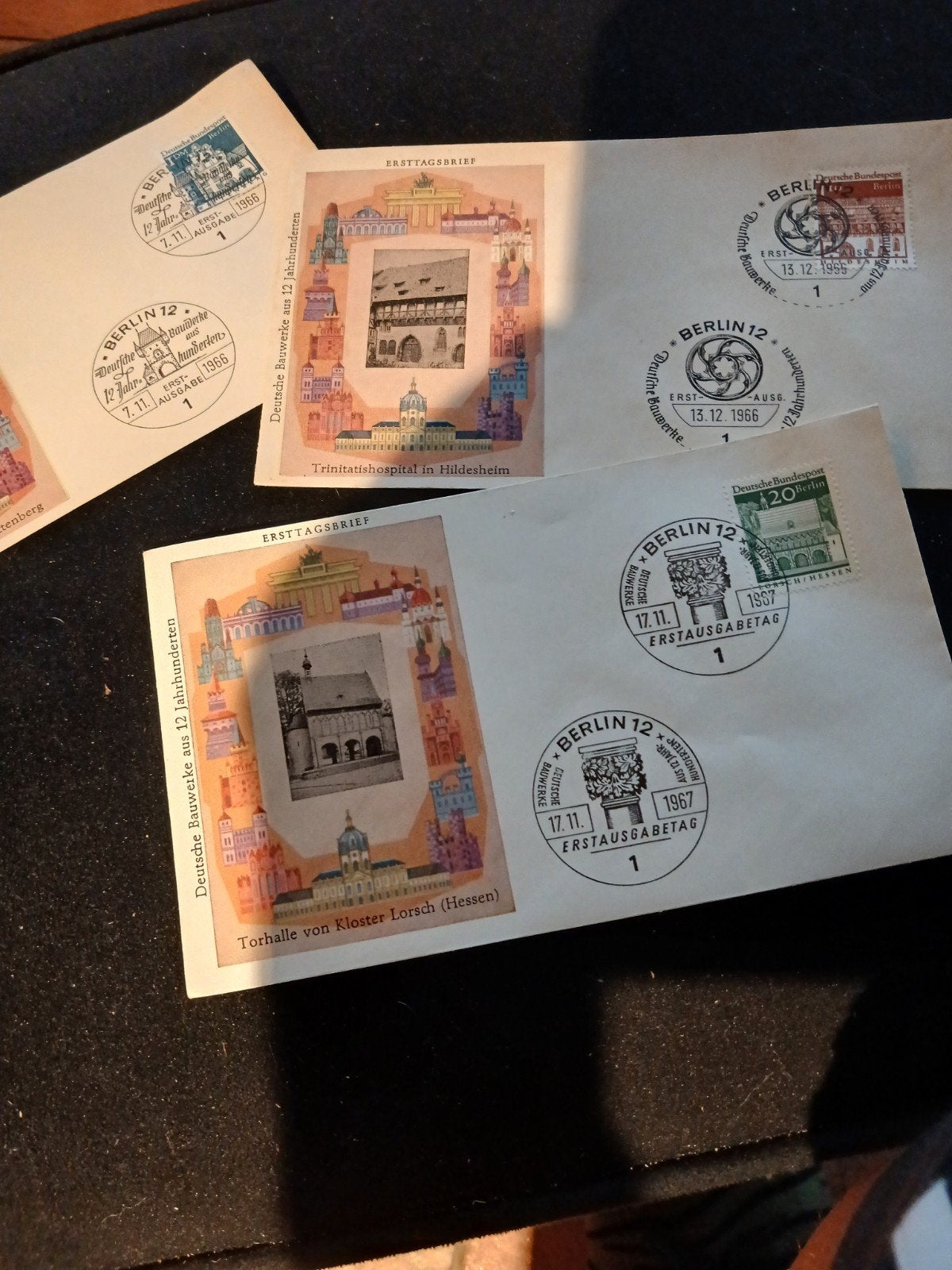 3 Duitse eerstedag enveloppen  uit Berlijn van 1966/1967., Ophalen of Verzenden, Europa