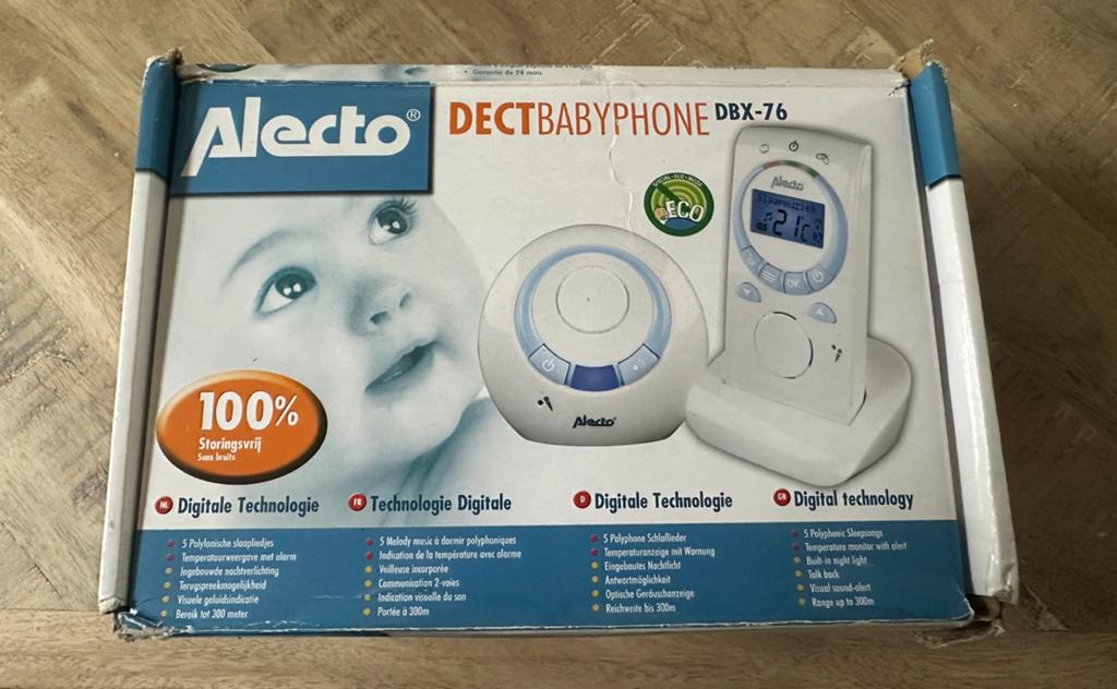 Alecto dect babyphone DBX-76, Kinderen en Baby's, Babyfoons, Ophalen of Verzenden, Gebruikt, 250 meter of meer