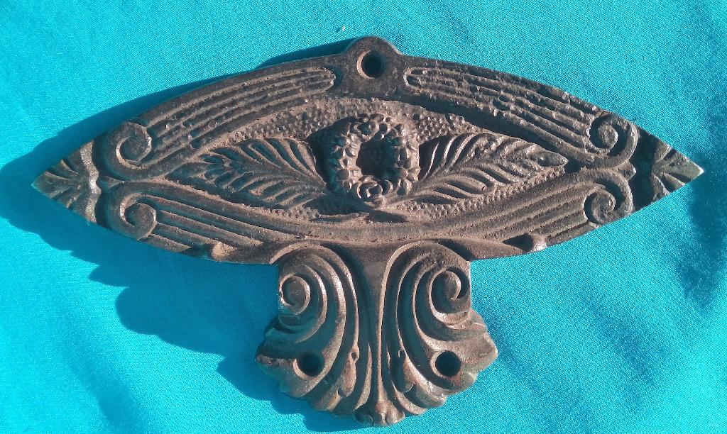 19 de EEUW GIETIJZER DEUR BESLAG ORNAMENT, Antiek en Kunst, Curiosa en Brocante, Verzenden