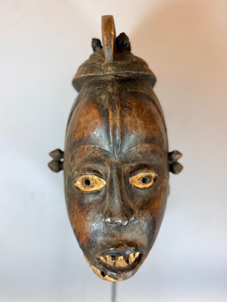 260821 Oud Afrikaans IGBO Janus helm Mask - Nigeria., Ophalen of Verzenden