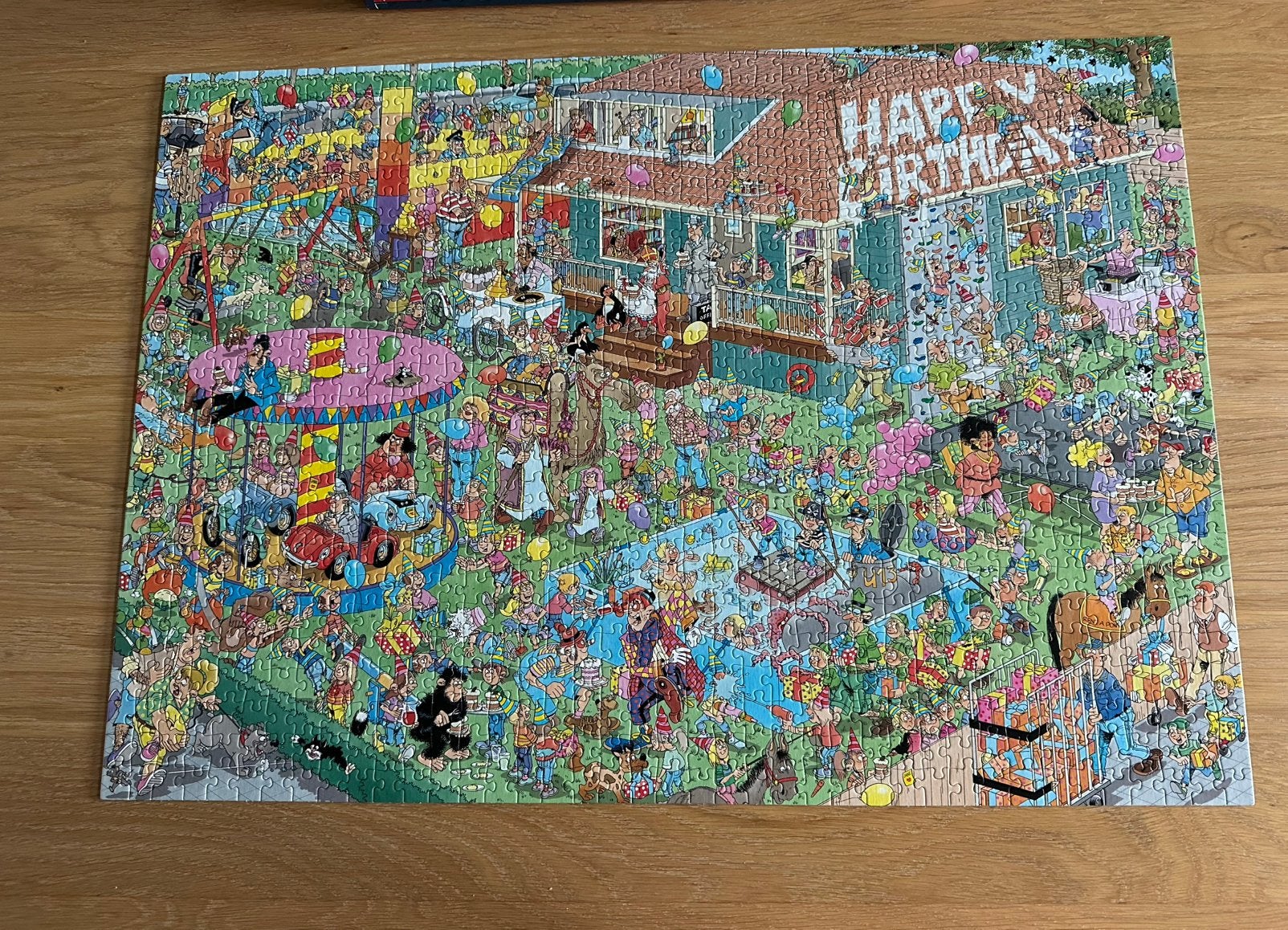 Jan van haasteren kinderfeestje 1000 stukjes, Hobby en Vrije tijd, Denksport en Puzzels, Ophalen, 500 t/m 1500 stukjes, Zo goed als nieuw