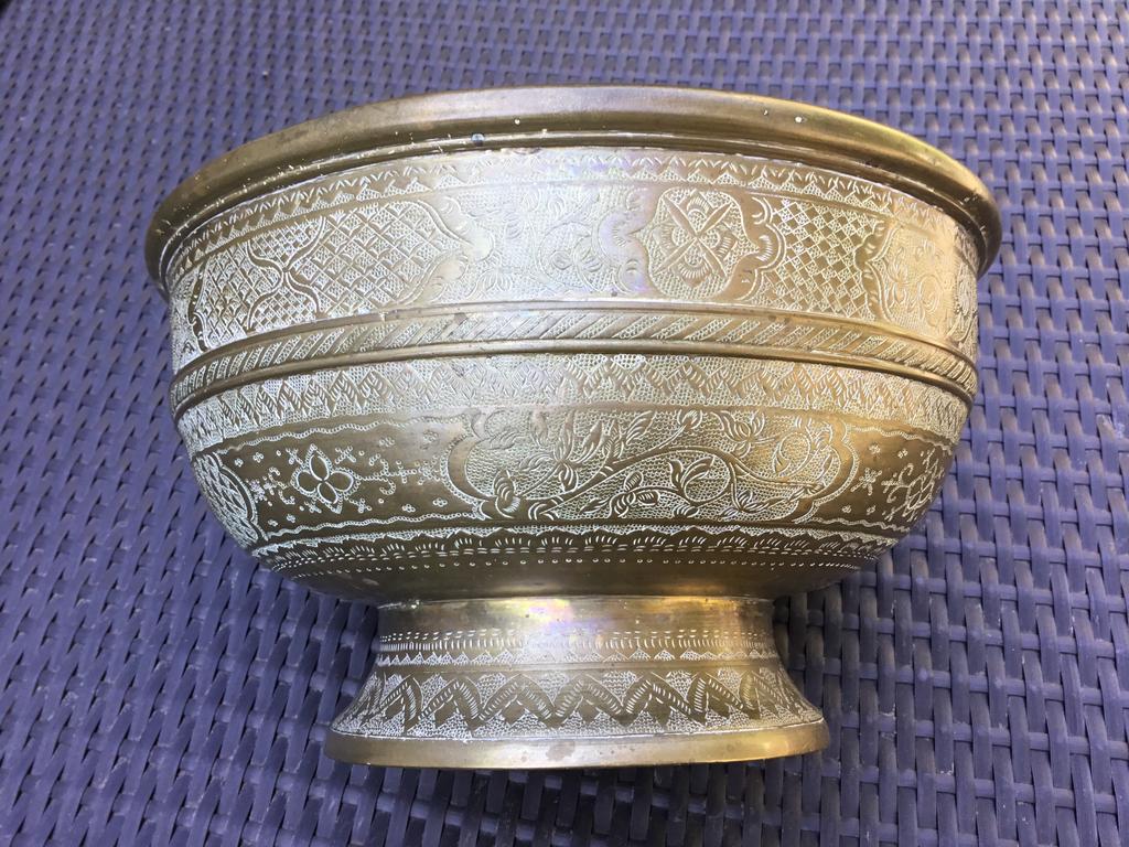 Oude koperen / bronzen waskom. Uit Indonesie., Ophalen of Verzenden