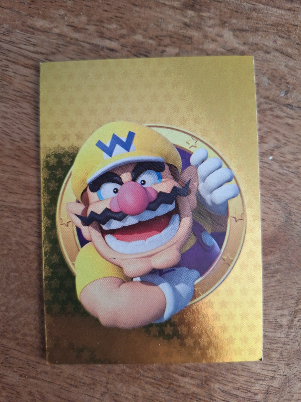 Super Mario Trading Card Collection - Wario Golden Card, Ophalen of Verzenden, Zo goed als nieuw, Plaatje
