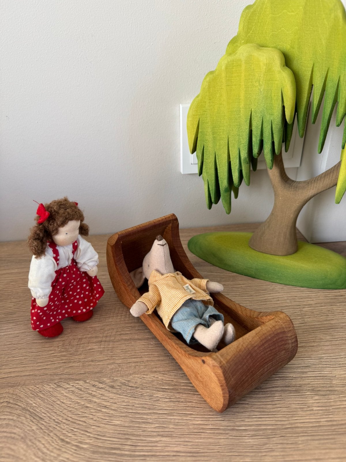 Haist Grimm’s houten bed poppenhuis, Ophalen of Verzenden, Gebruikt
