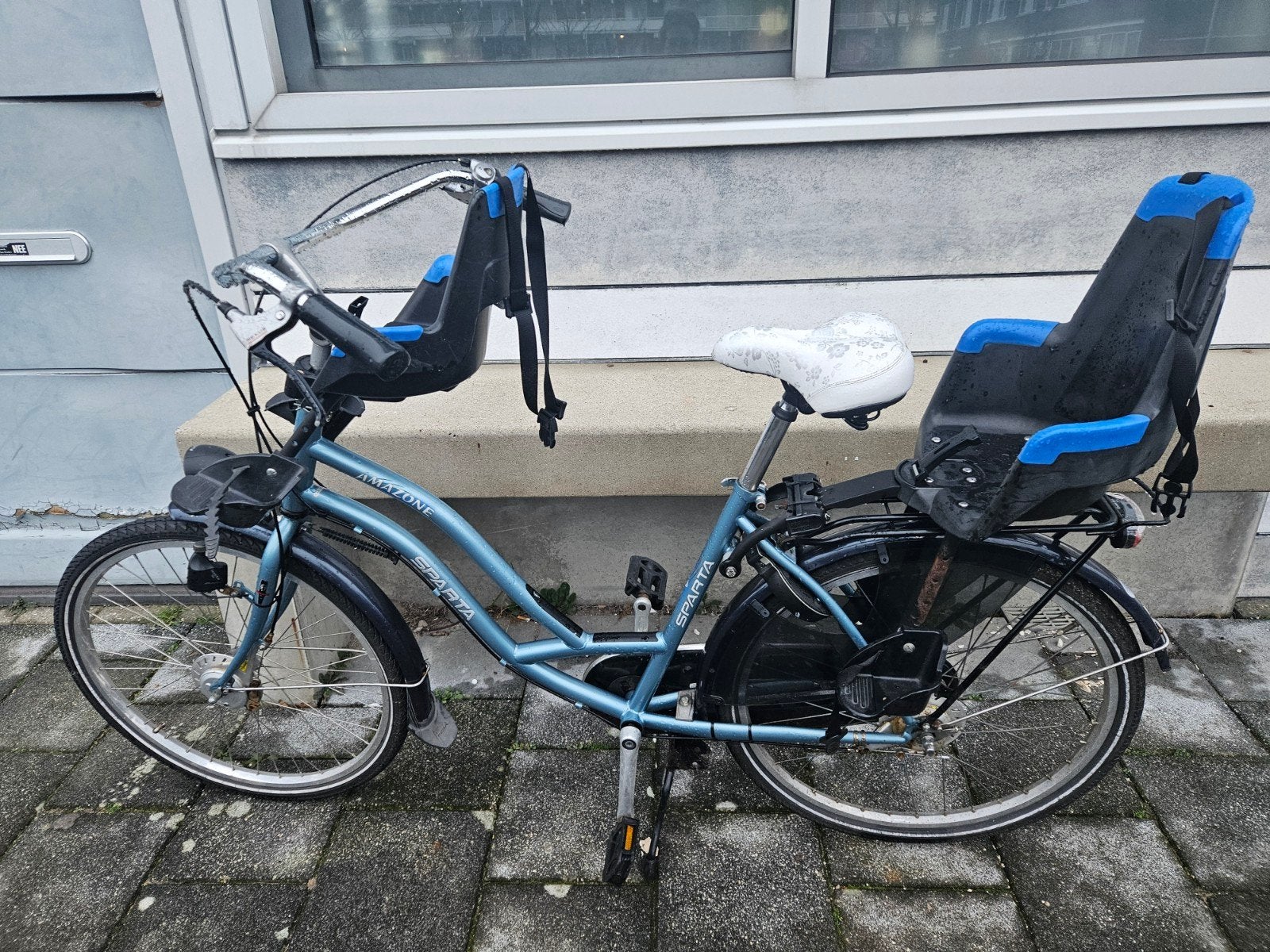 Sparta fiets met 2 kinderzitjes - Voor en achter, Ophalen