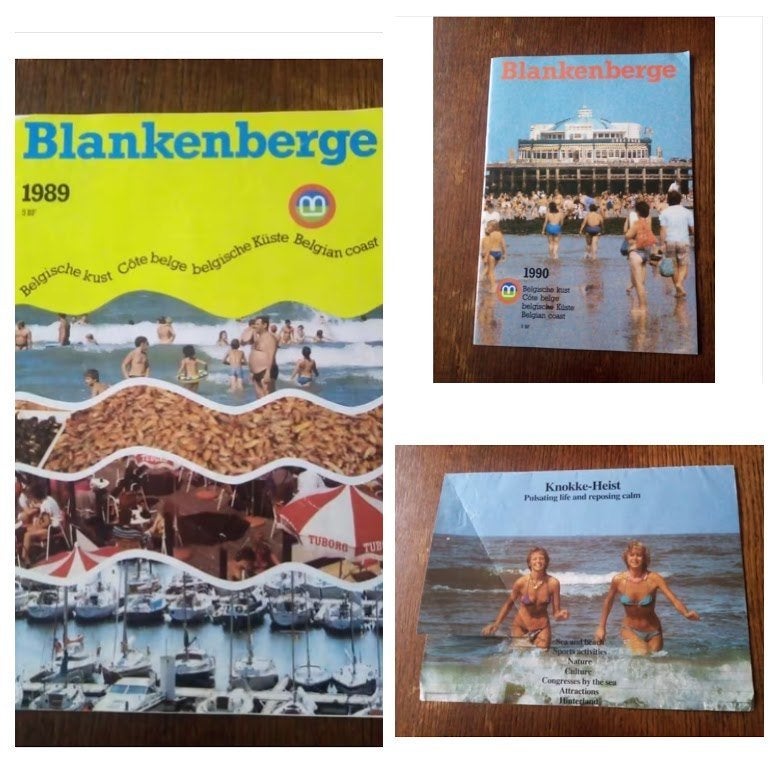 4 reisgidsen Blankenberge /knokke Heist /belgie hotels 1989, Europa, Ophalen of Verzenden, Reisgids of -boek, Gelezen