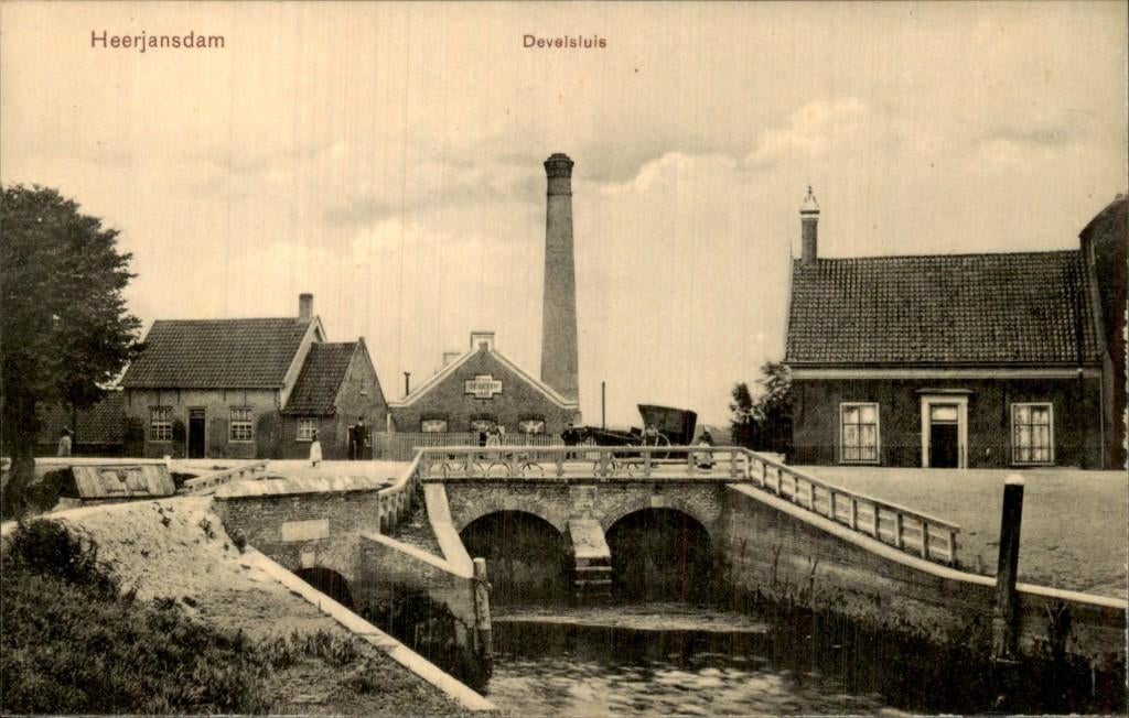 Heerjansdam - Develsluis - Sluisbrug, Ophalen of Verzenden, Voor 1920, Ongelopen, Zuid-Holland