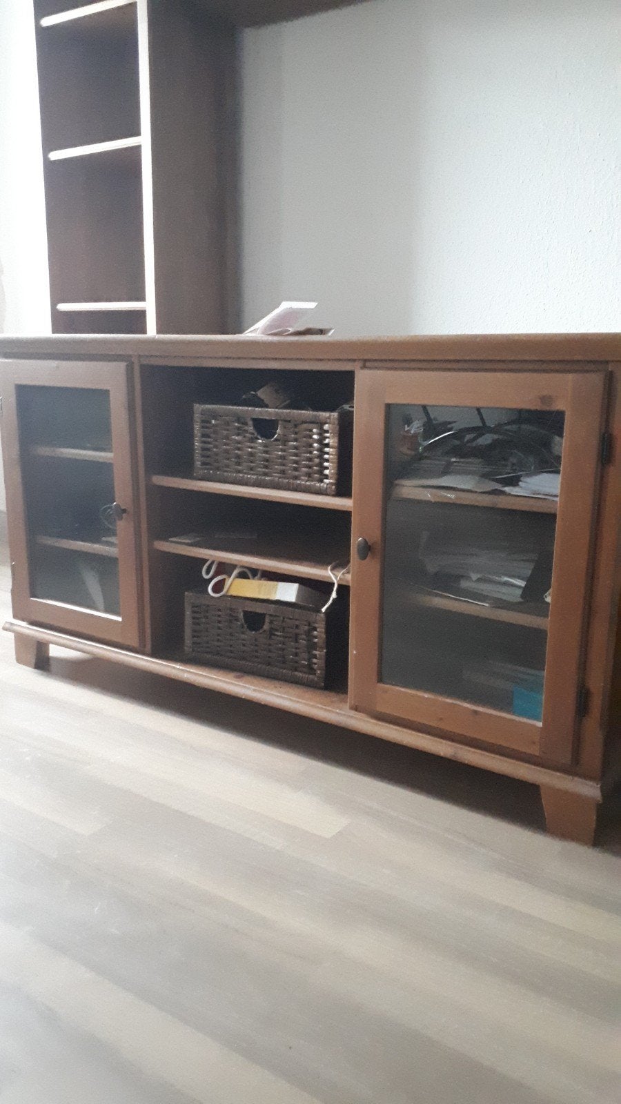 Vitrine kast en Tv kast, Ophalen, Gebruikt, 50 tot 100 cm, 150 tot 200 cm