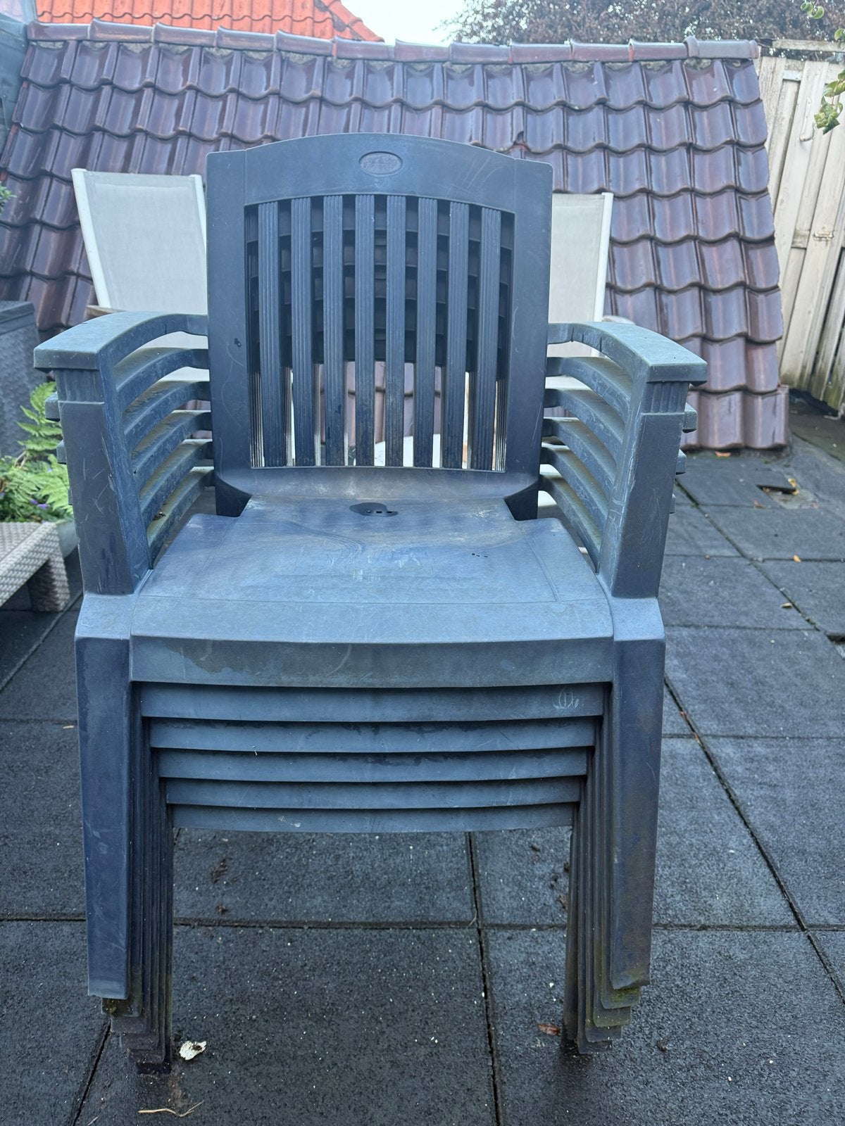 Hartman Stapelbare tuinstoelen van kunststof (6 stuks), Tuin en Terras, Tuinstoelen, Ophalen, Gebruikt, Kunststof, Stapelbaar