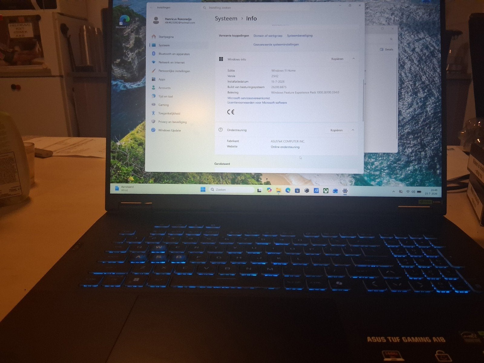 ASUS TUF Gaming A18 Laptop AMD Ryzen 7 260 64GB RAM 2tb ssd, Computers en Software, 64 GB of meer, Met videokaart, Qwerty, Ophalen of Verzenden