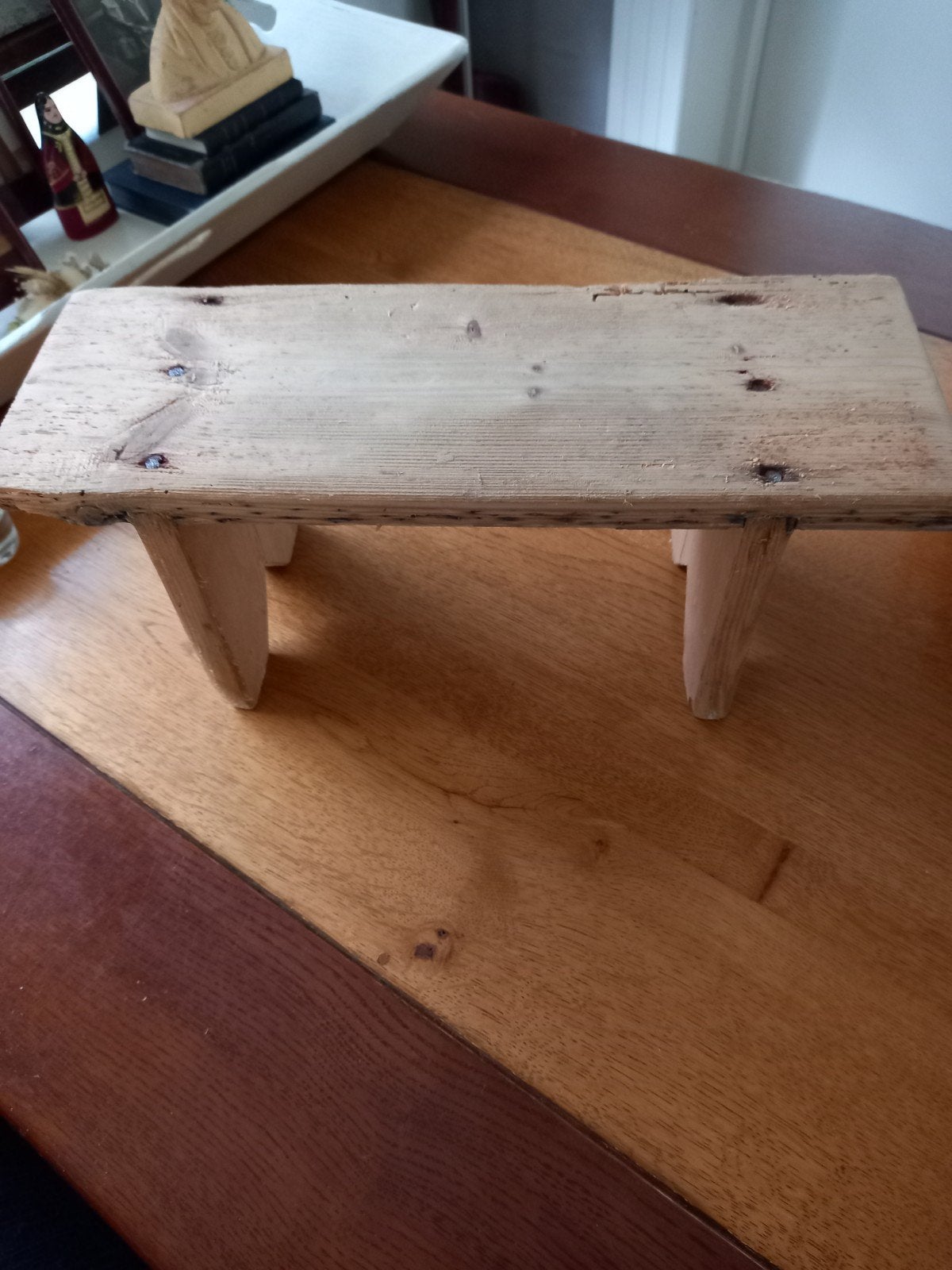 oud vensterbank bankje 38cm bij 14 cm brocante, Ophalen of Verzenden