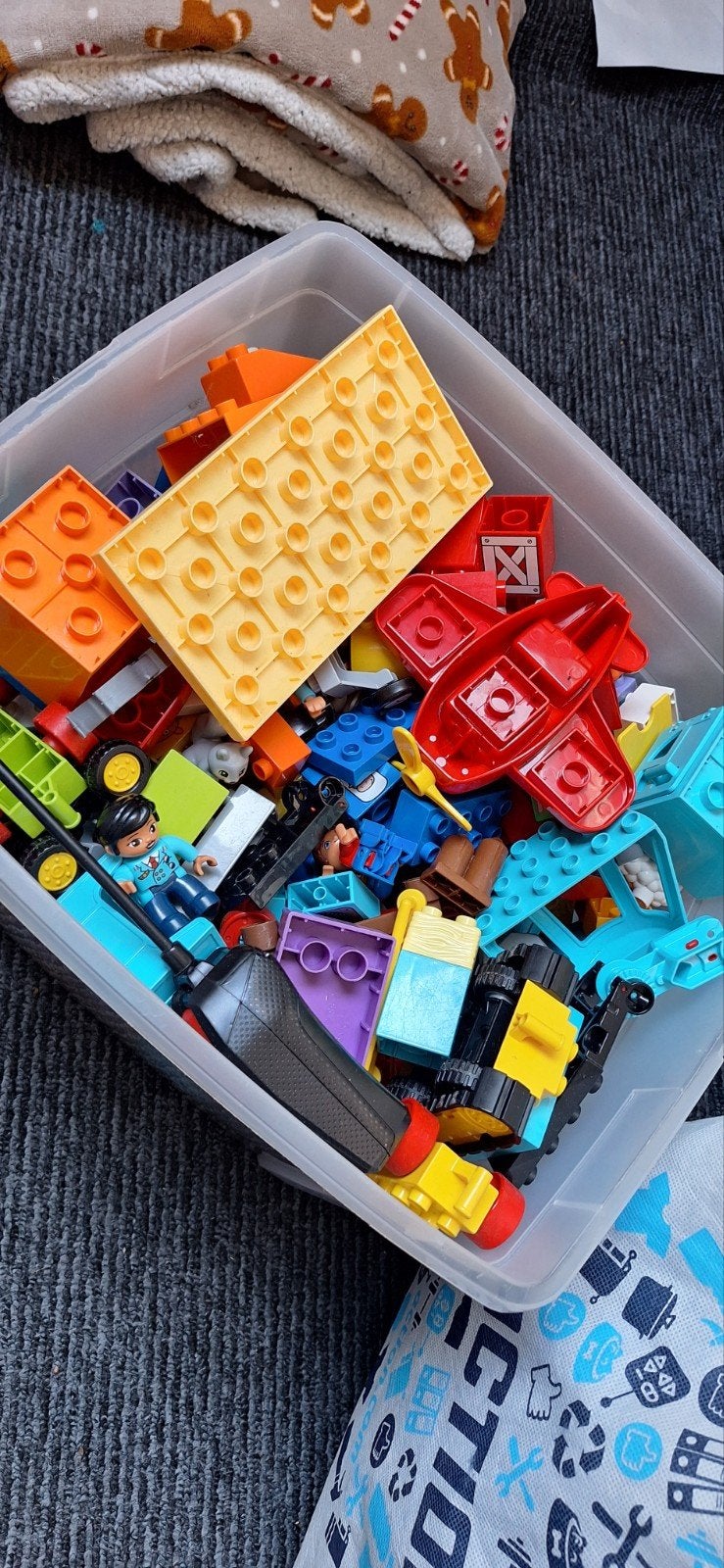 Grote doos Duplo blokken en figuren, Ophalen, Gebruikt, Inclusief minifiguren, Duplo
