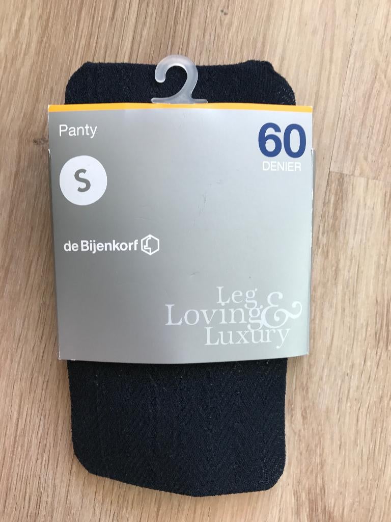 Bijenkorf navy panty Leg loving luxury 60 denier maat S, Maat 36/38 (S), Blauw, Bijenkorf, Nieuw