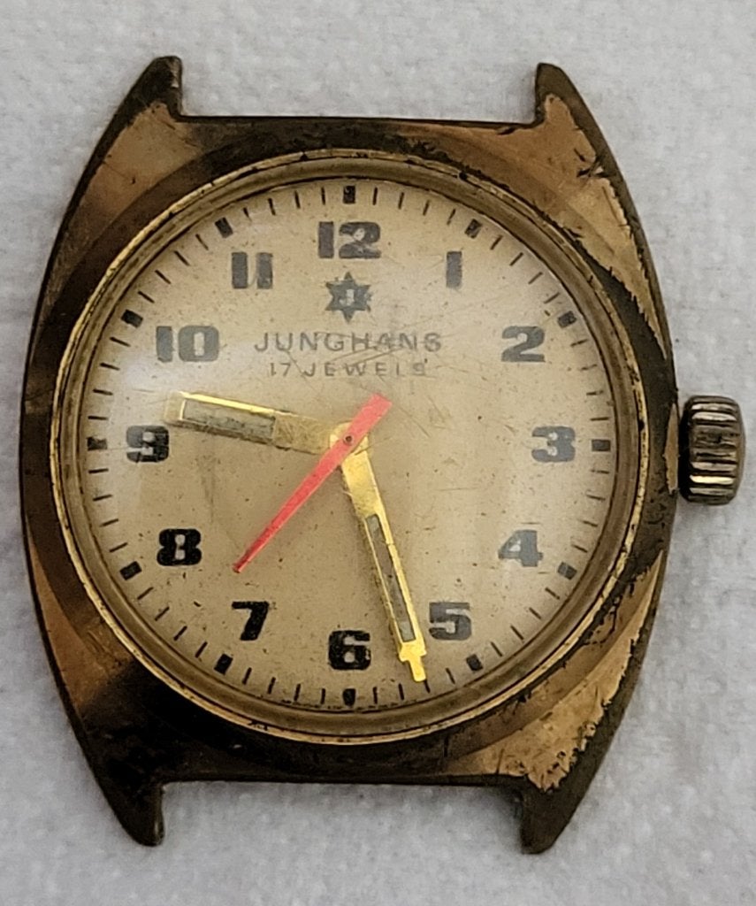 Vintage horloge voor onderdelen, Staal, Polshorloge, 1960 of later, Ophalen