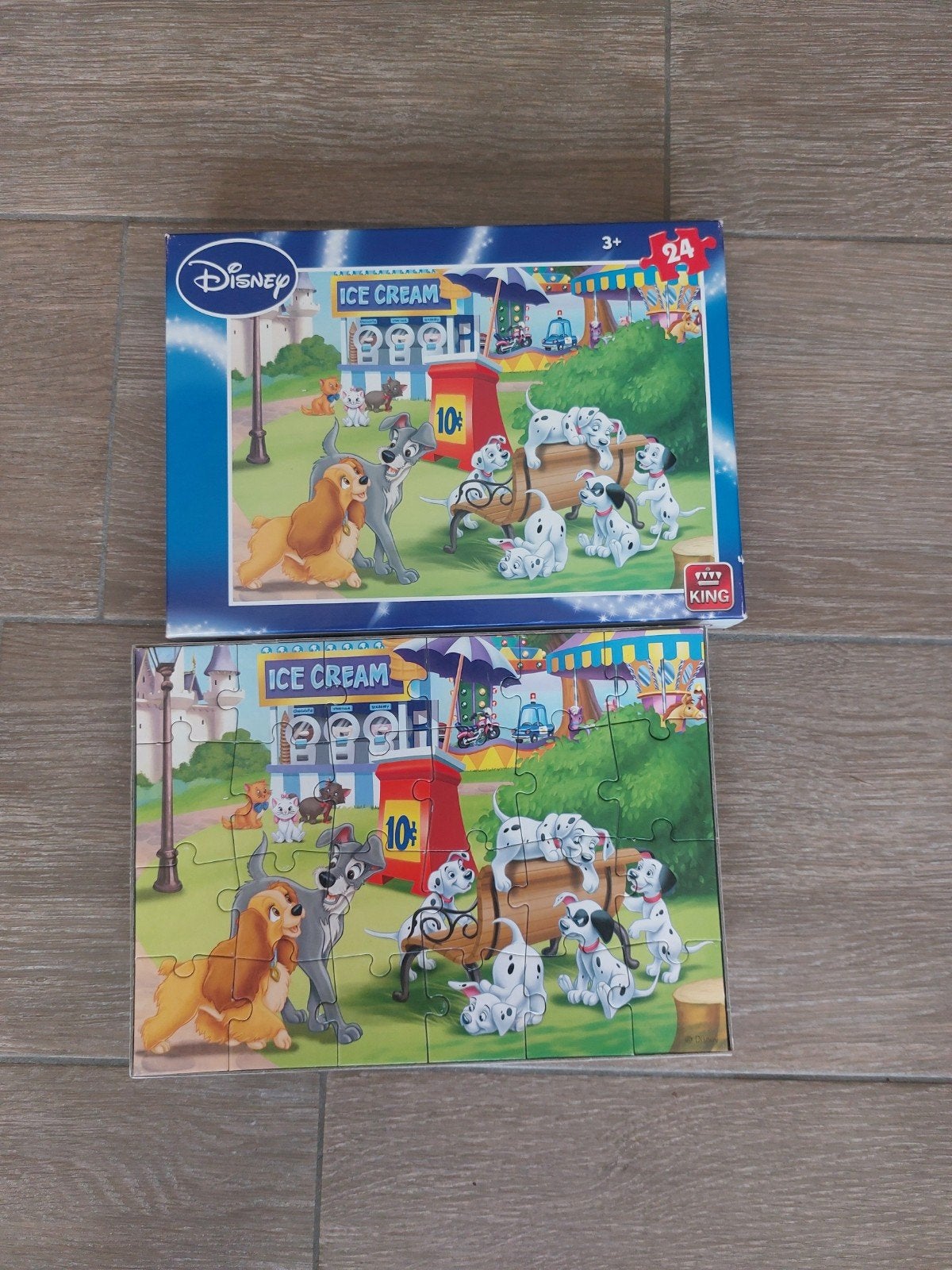 Disney Lady en de Vagebond puzzel 24 stukjes, Ophalen of Verzenden, 10 tot 50 stukjes, Gebruikt, 2 tot 4 jaar