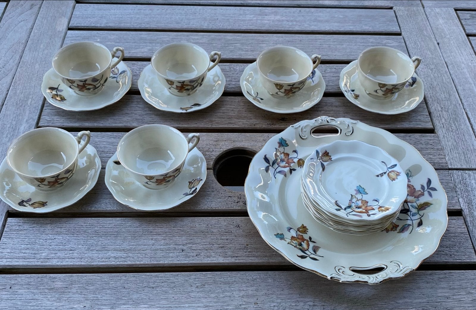 Vintage Konigsberg Germany Charlotte theeservies, Ophalen
