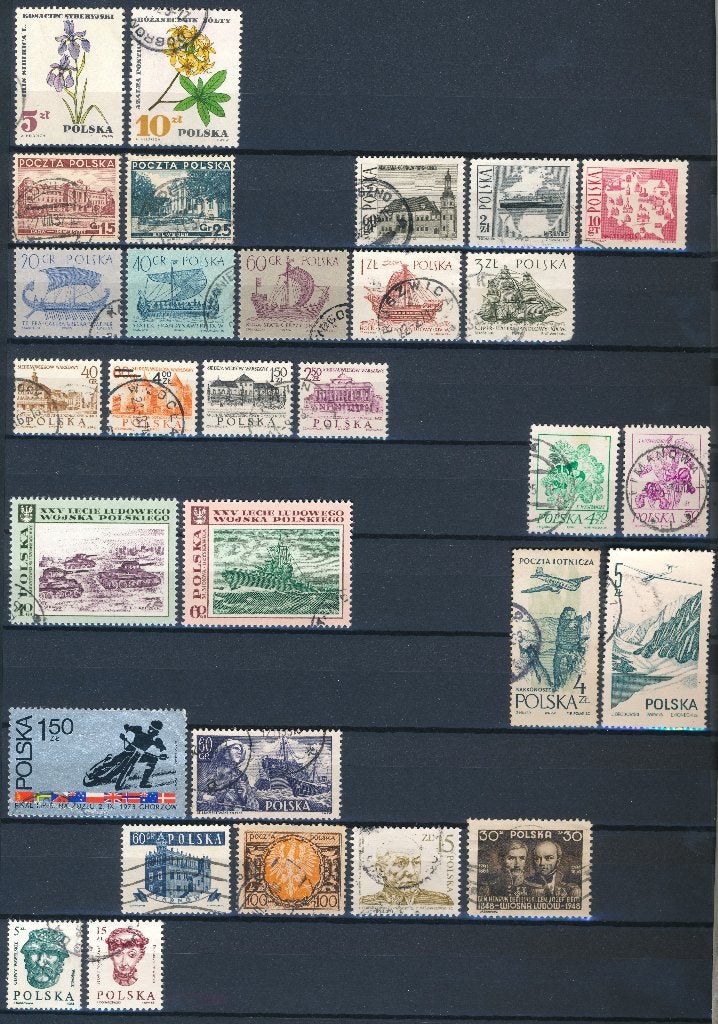 Postzegels Polen, Verzenden, Polen, Gestempeld