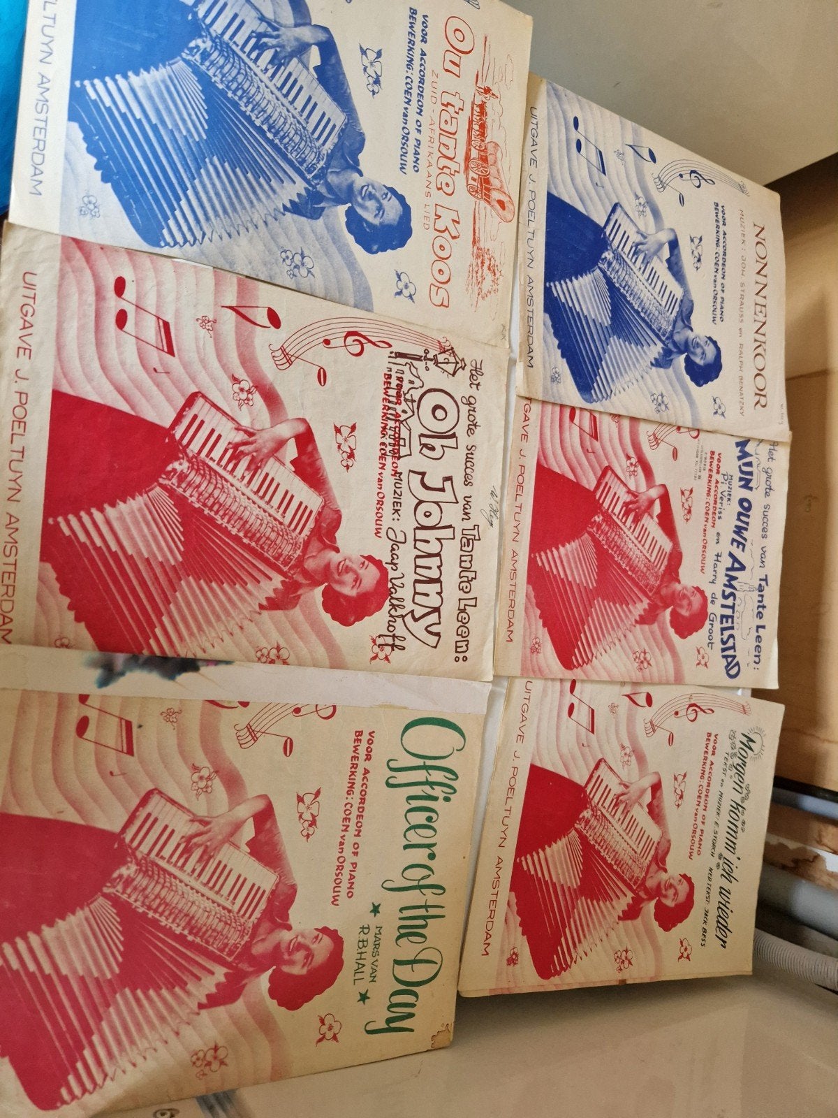 Vintage Bladmuziek voor Accordeon of Piano - Diverse Titels, Gebruikt, Verzenden, Accordeon, Overige soorten
