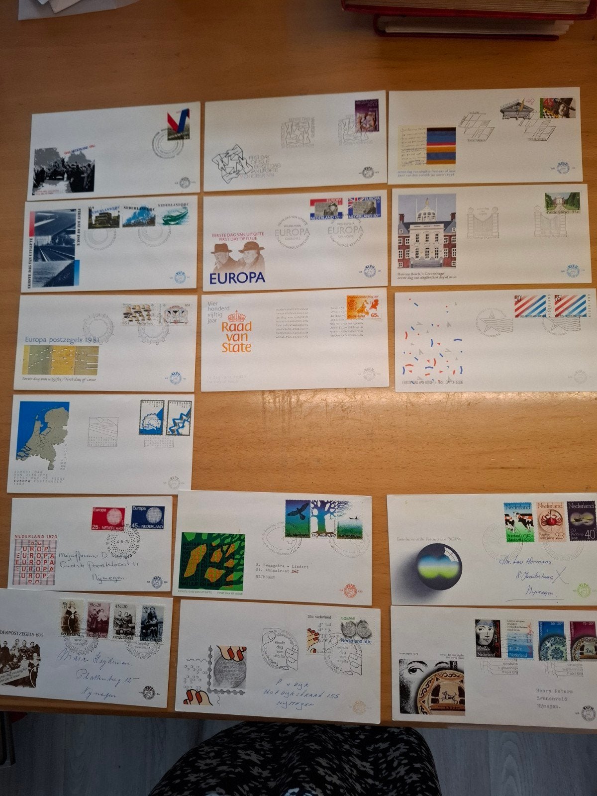 16 eerstedagenveloppen, Postzegels en Munten, Ophalen of Verzenden