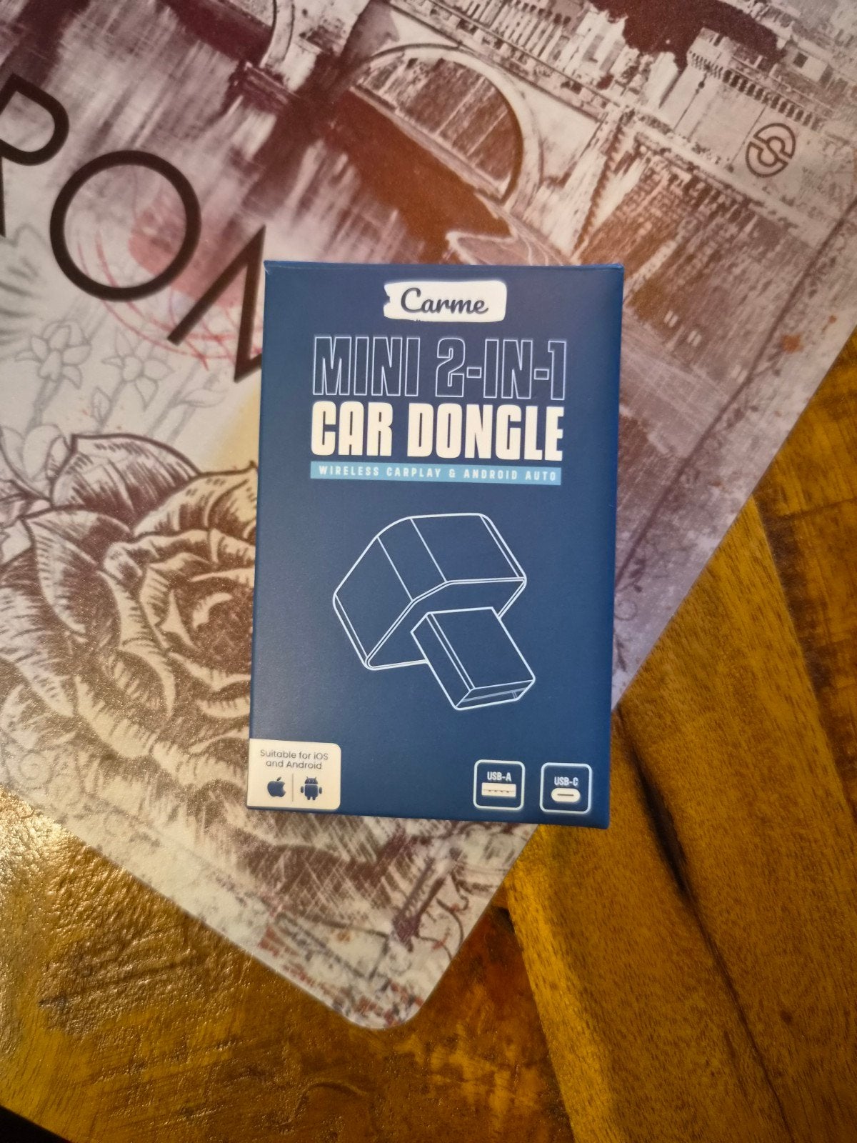 Carme Mini 2-in-1 Car Dongle Wireless CarPlay & Android Auto, Ophalen of Verzenden, Zo goed als nieuw