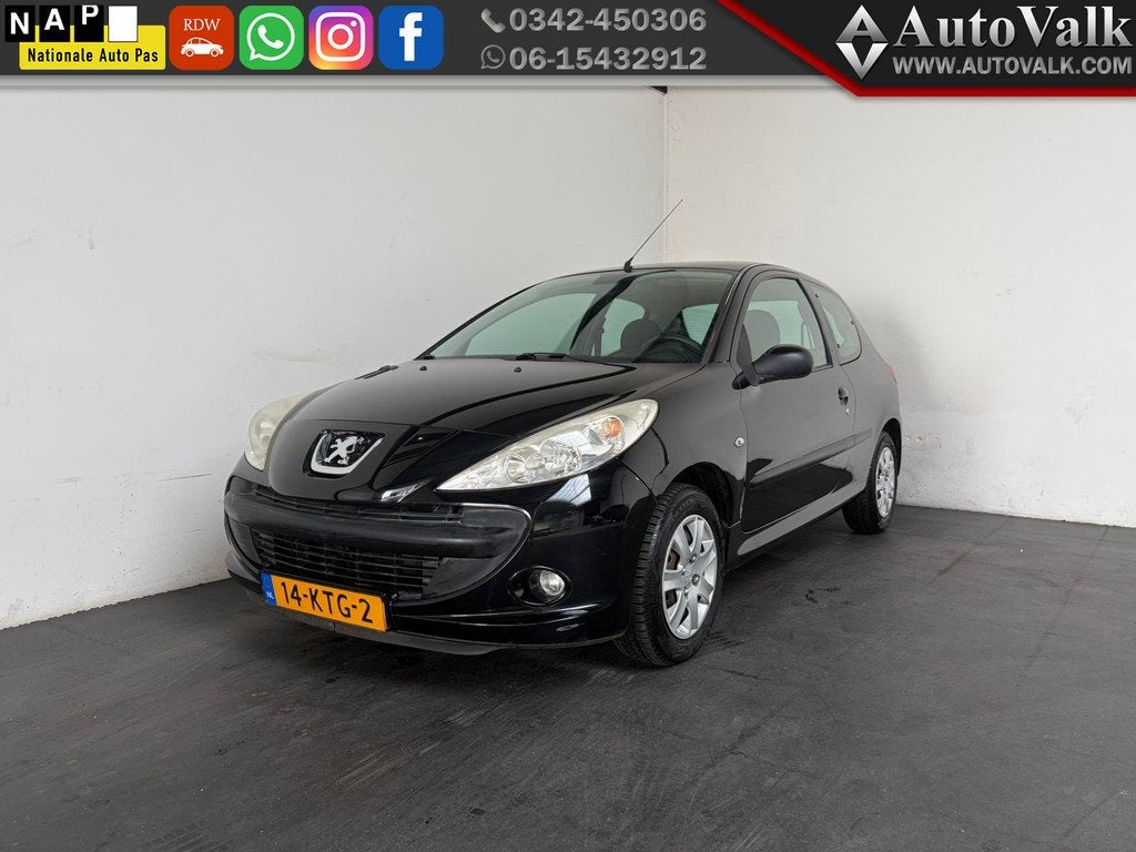 Peugeot 206+ 1.4 XS. Clima. Trekhaak! (bj 2010), Voorwielaandrijving, 206+, 4 cilinders, Zwart