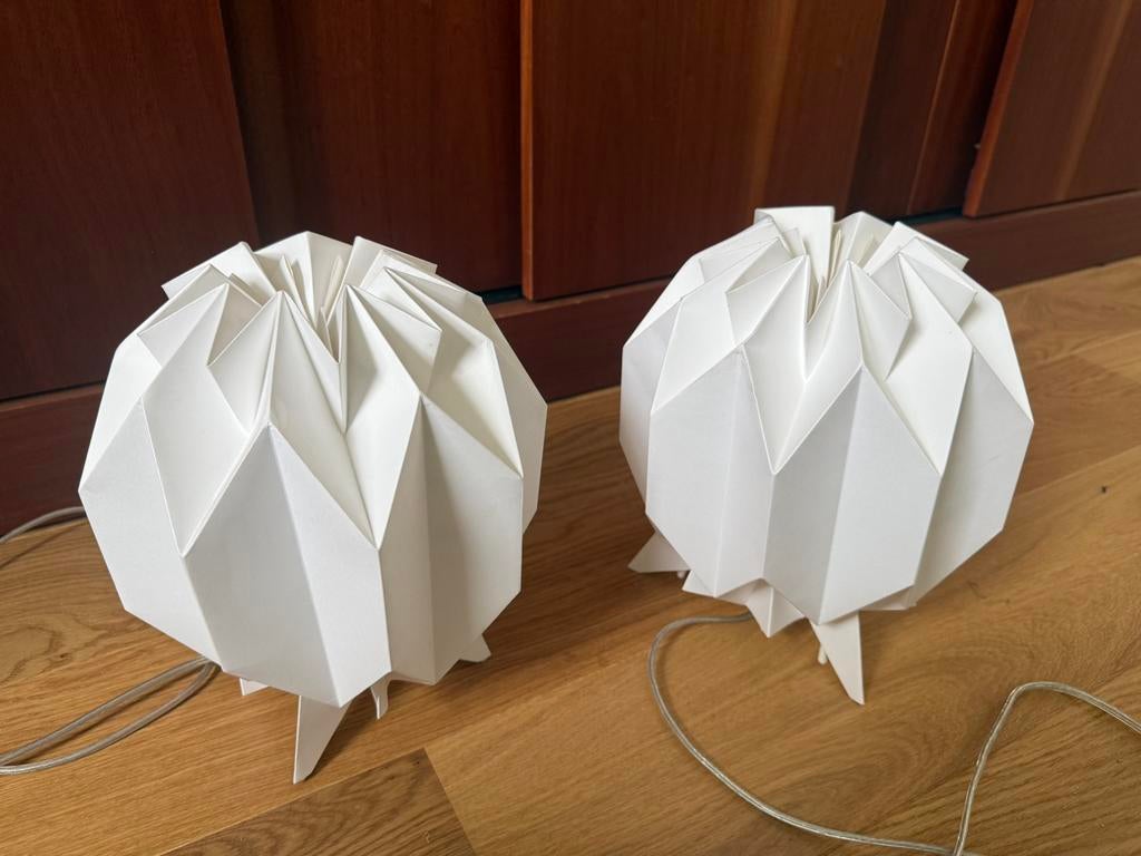 Paper origami lamps / papieron origami lampen, Ophalen, Overige materialen, Zo goed als nieuw, Modern