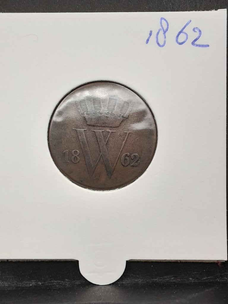 1 cent 1862 Koning Willem III, Verzenden, Koning Willem III, 1 cent, Losse munt