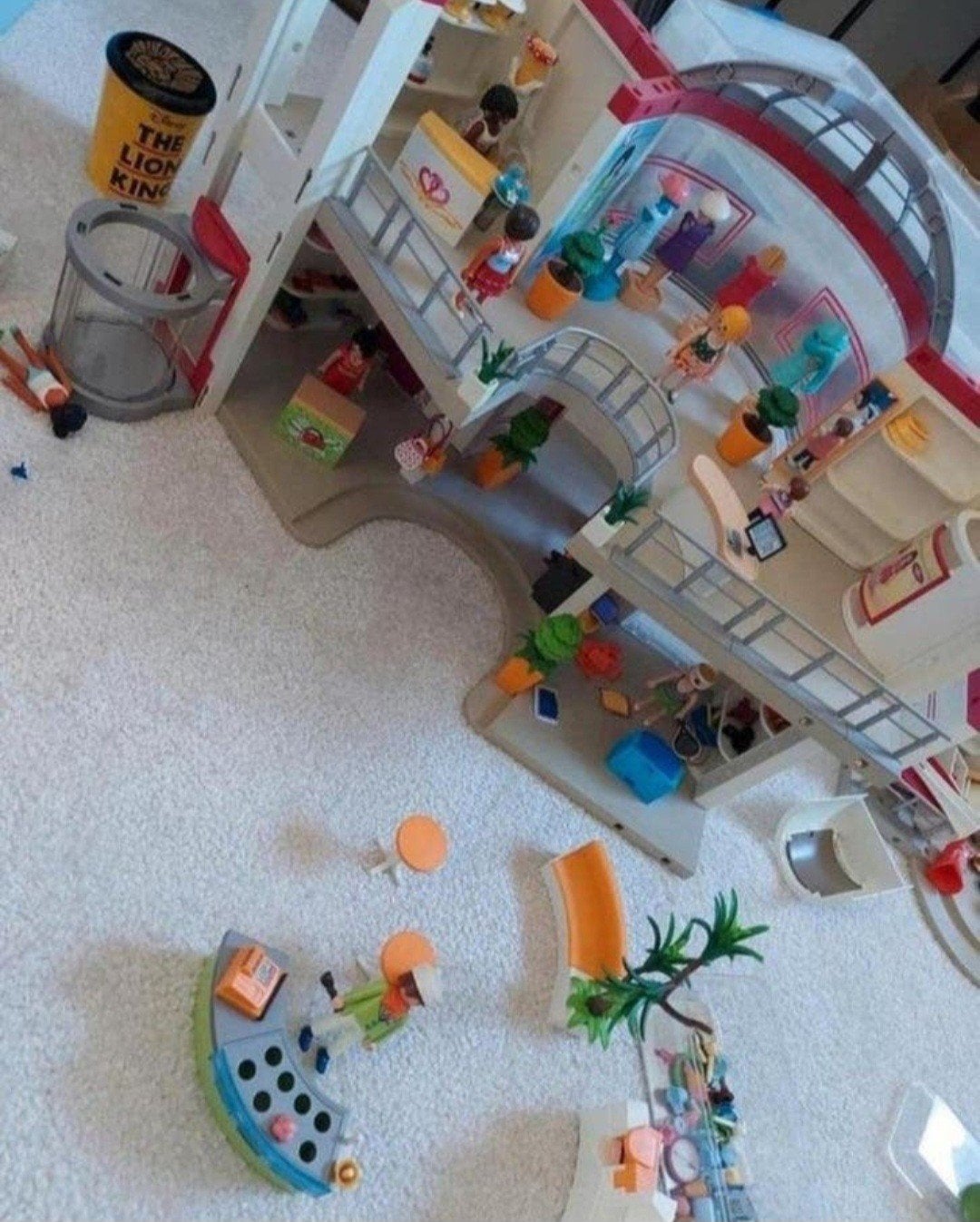 Playmobil winkelcentrum 5485 plus alle shops, Ophalen, Gebruikt, Gebouw, Complete set