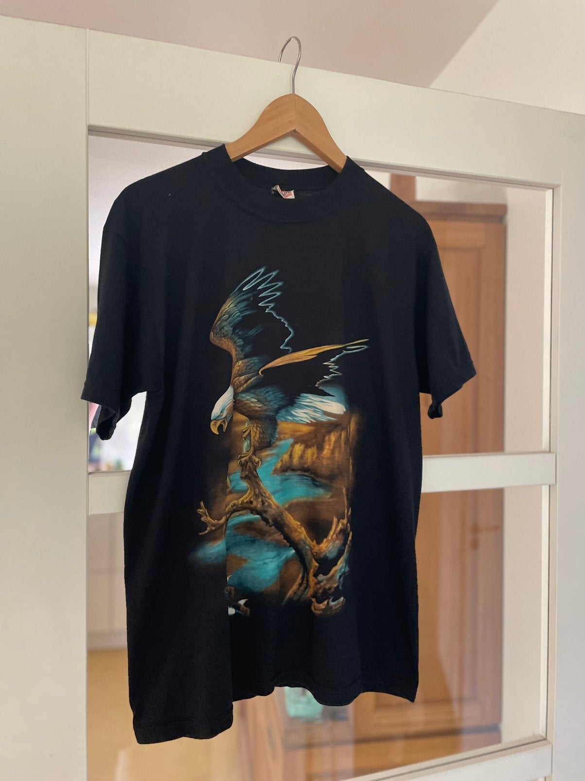 Anvil 2000 heavy metal shirt eagle, Ophalen of Verzenden, Zo goed als nieuw, Maat 52/54 (L), Zwart